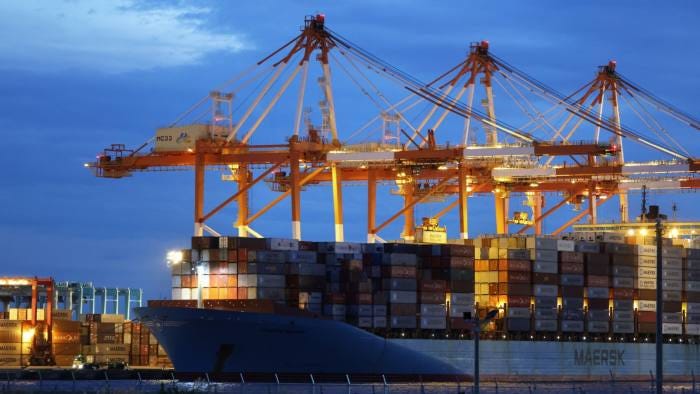 A shipping terminal in Yokohama, Japan