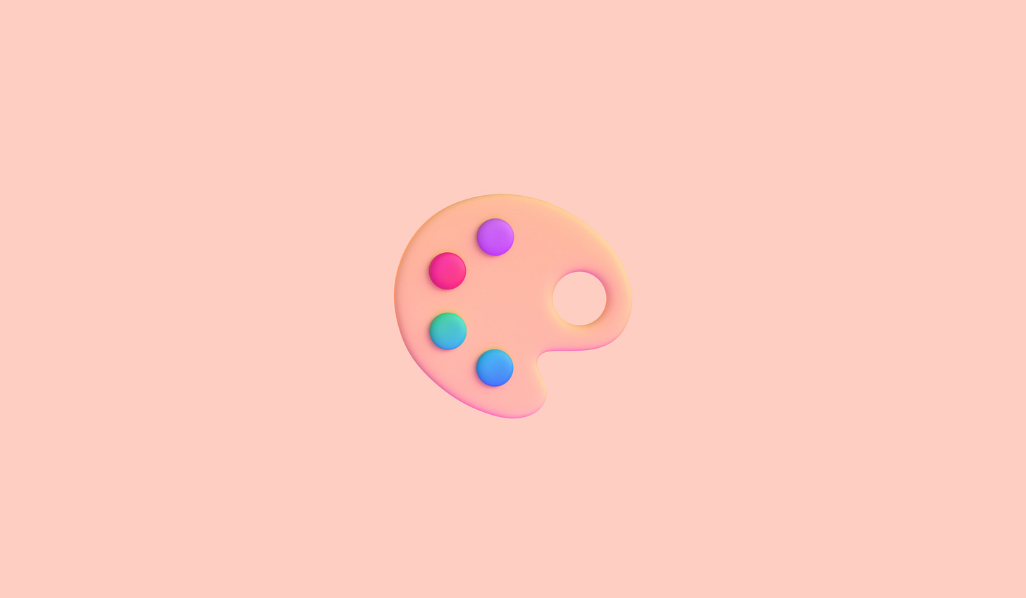art palette emoji on a light pink background