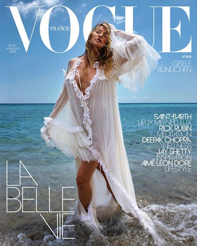 Gisele Bündchen Covers Vogue France Three Months Postpartum, Winning the  Week by a Mile