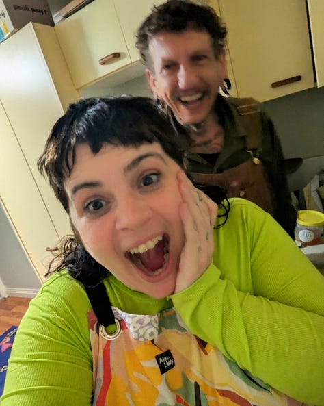 Pies and Claire and her love excited about pies.