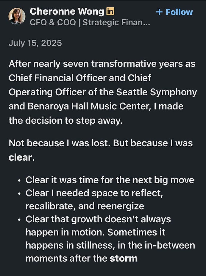 Cheronne Wong Statement about Resigning from Seattle Symphony