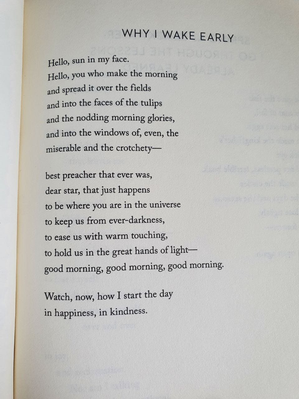 POEM] Why I Wake Early by Mary Oliver : r/Poetry