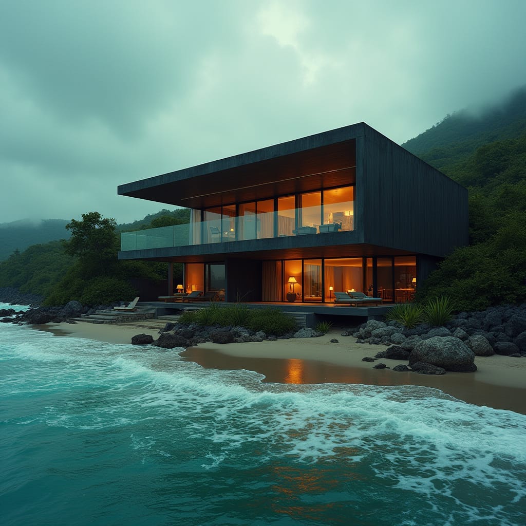 Shoreline Cantilever House