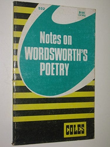 Coles Notes on Wordsworths Poetry