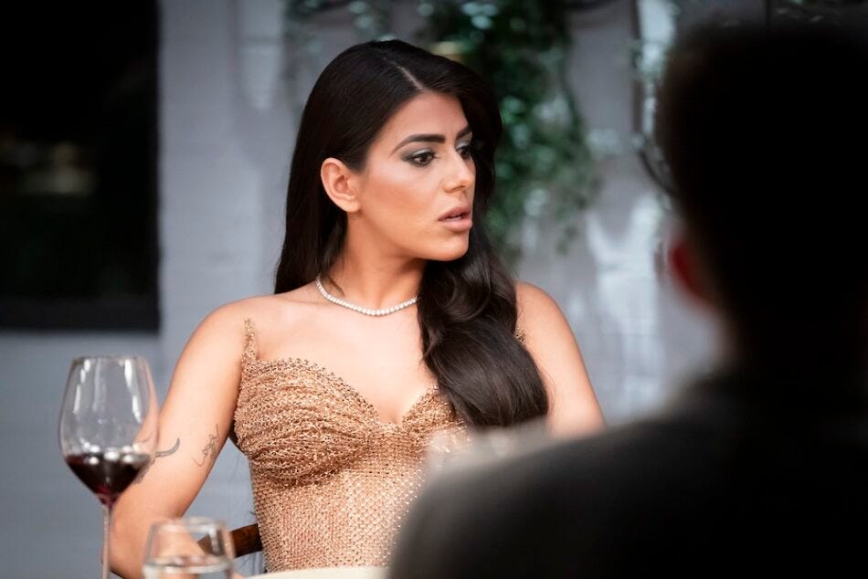 Carina at the MAFS 2025 dinner party