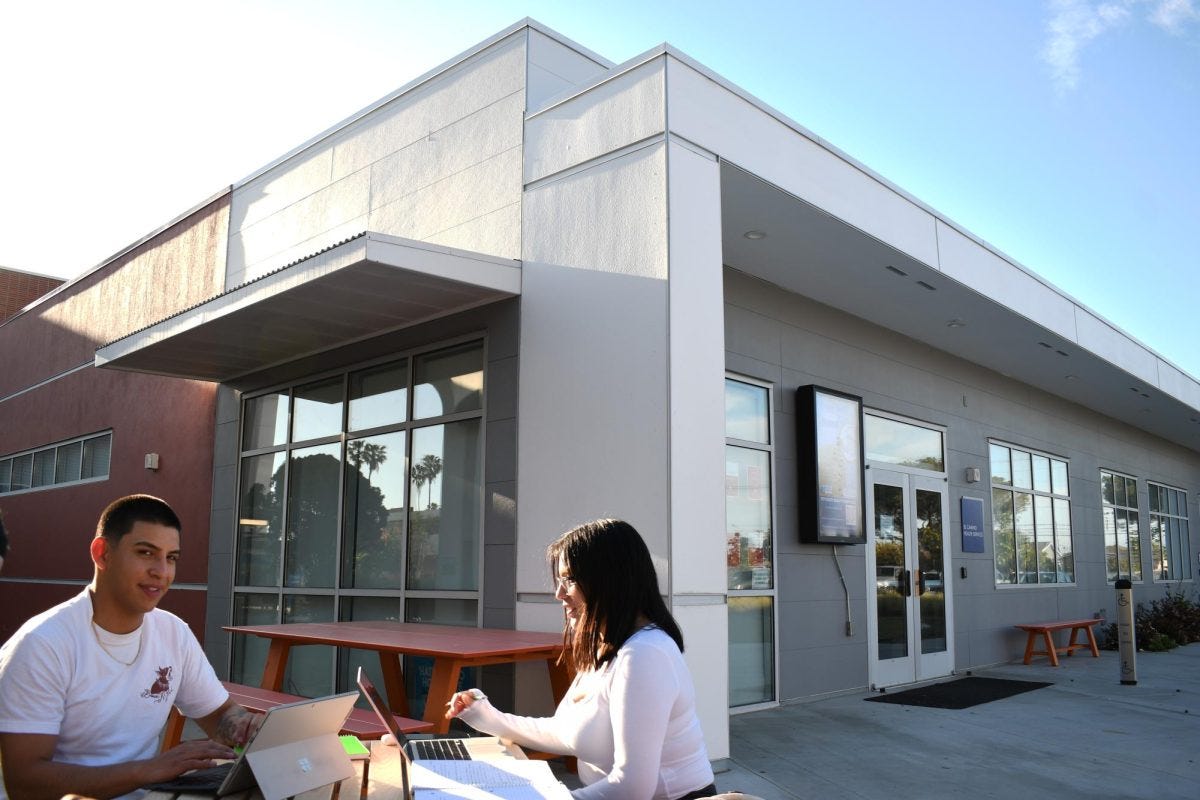 Pre-neuroscience major Bryan Cortez, 23, and biology major Jackie Avias, 18, study for their Biology 110 class outside of the El Camino Health Services Building on Thursday, April 10. Cortez found the therapy services of the Student Health Center to be supportive. "I think it's an open environment for everybody," Cortez said. "They demolish the stereotypes of mental health so it feels more welcoming." (Nikki Yunker | The Union) Pre-neuroscience major Bryan Cortez, 23, and biology major Jackie Avias, 18, study for their Biology 110 class outside of the El Camino Health Services Building on Thursday, April 10. Cortez found the therapy services of the Student Health Center to be supportive. "I think it's an open environment for everybody," Cortez said. "They demolish the stereotypes of mental health so it feels more welcoming." (Nikki Yunker | The Union)