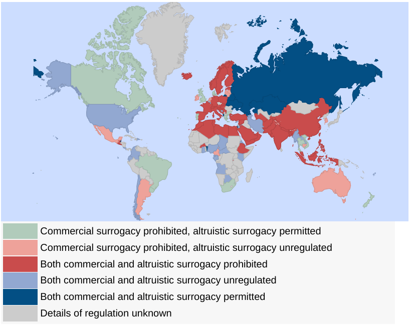 Infographic: How is surrogacy regulated around the world? - Genetic  Literacy Project