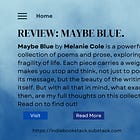 Review: Maybe Blue by Melanie Cole