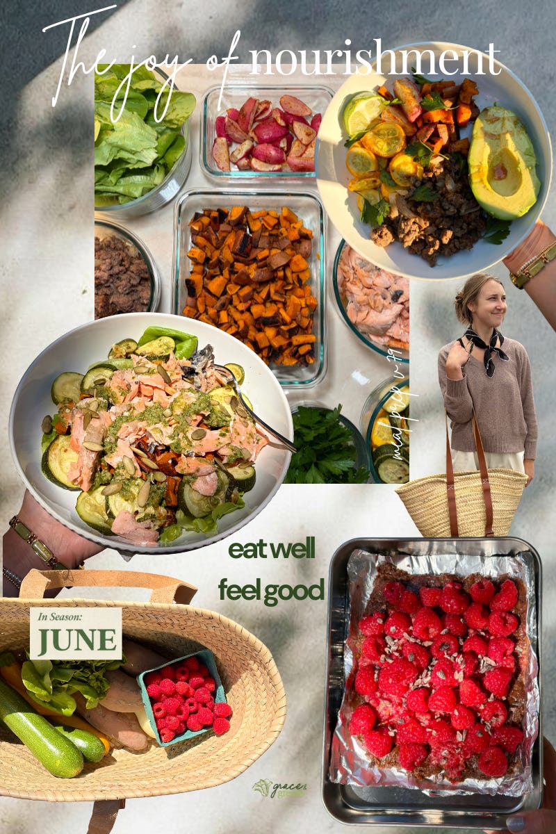 A nourishing, produce-forward mini meal prep made with seasonal ingredients A nourishing, produce-forward mini meal prep made with seasonal ingredients
