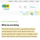ICLEI Funding Sources and Potential Conflicts of Interest