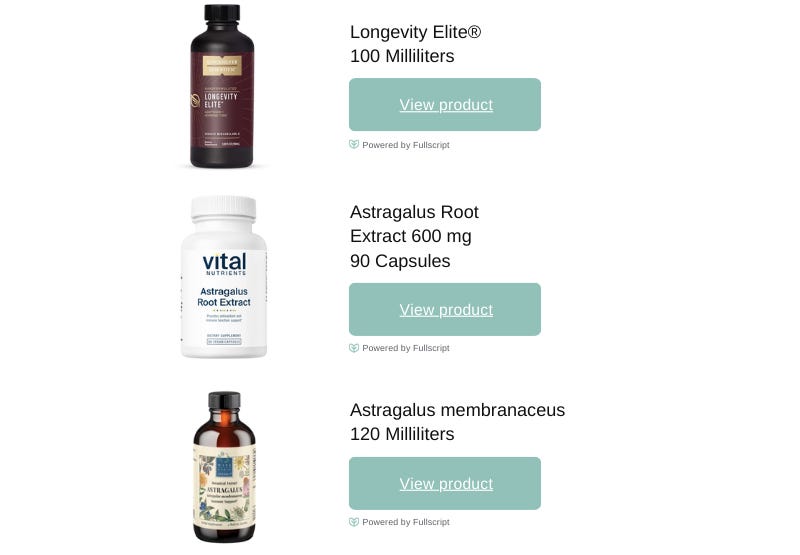 Astragalus recommendations Astragalus recommendations
