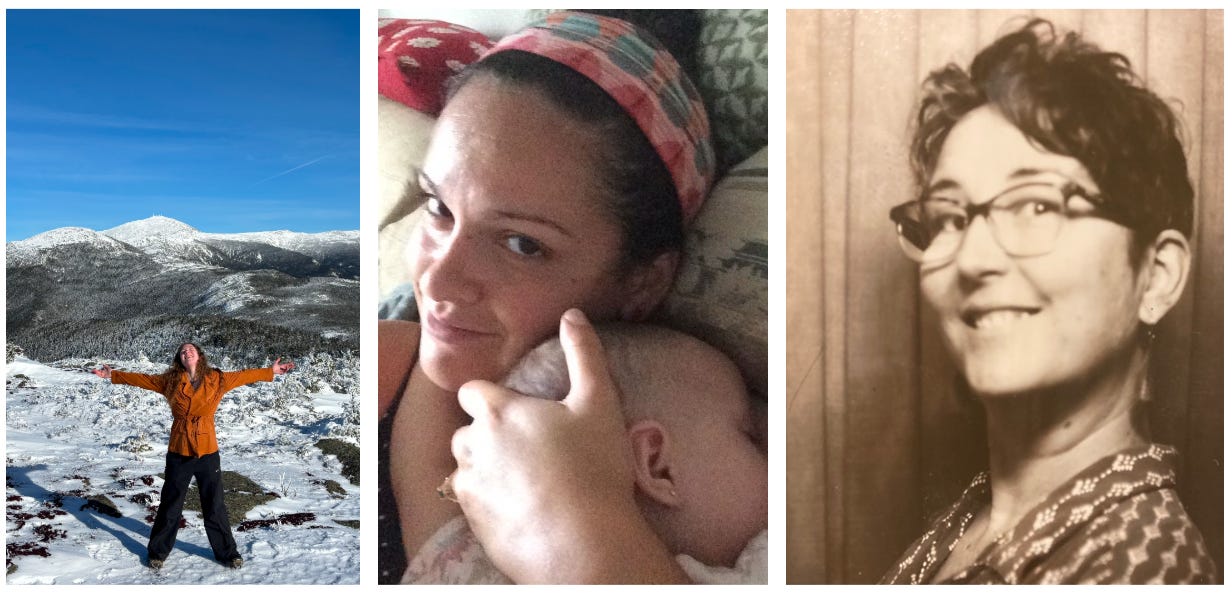 Portraits of each of the three Aunties profiled in today's post. Alt-text descriptions of each below.