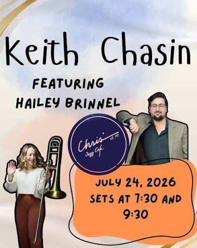 Philly! Get your tickets now for Chris's Jazz Cafe. I'll be there with the band Jazzheads on Tuesday night. Hope to see you! Philly! Get your tickets now for Chris's Jazz Cafe. I'll be there with the band Jazzheads on Tuesday night. Hope to see you!