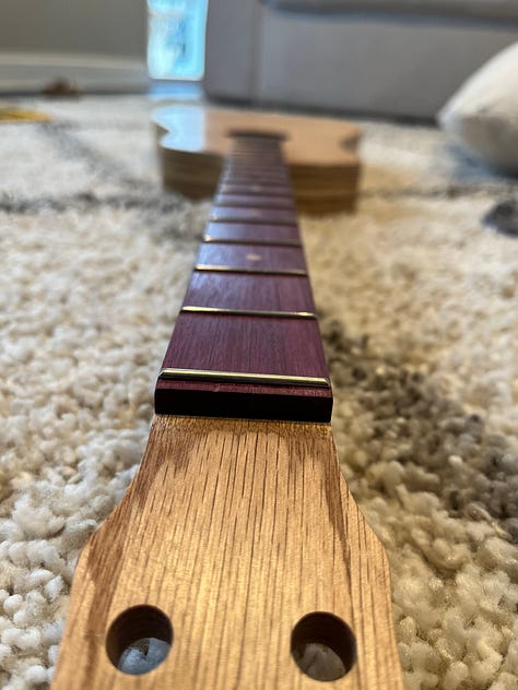 a work in progress guitar build