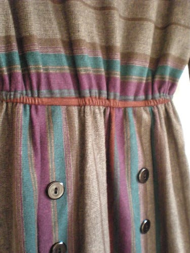 Vintage stripe dress detail Vintage stripe dress detail