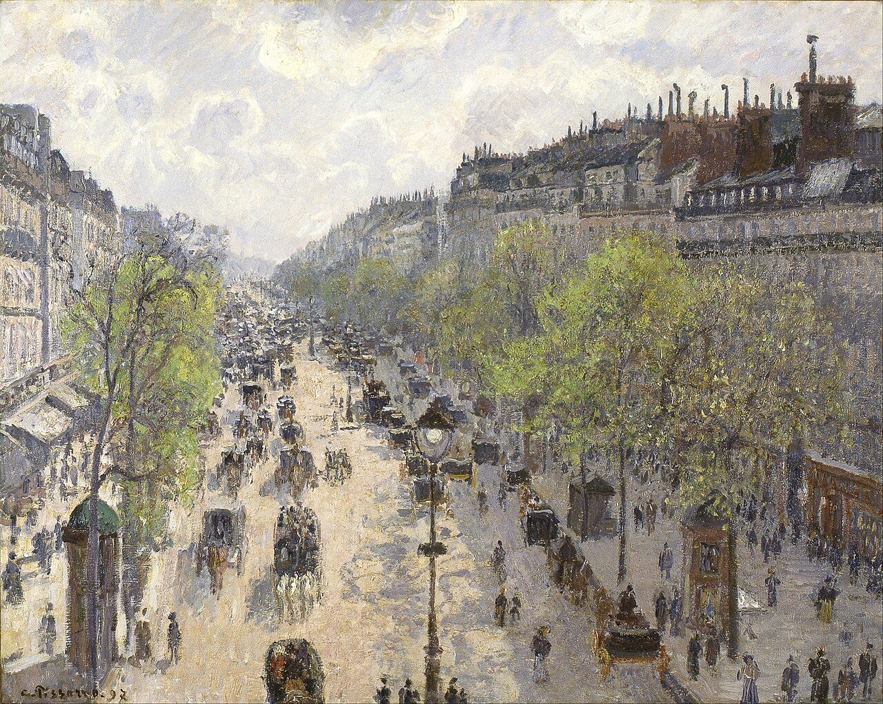 Paris boulevard seen from above Paris boulevard seen from above