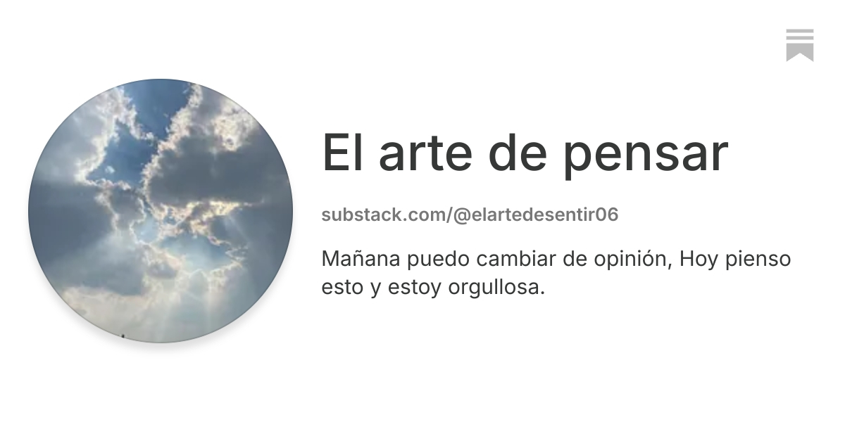 El arte de pensar | Substack