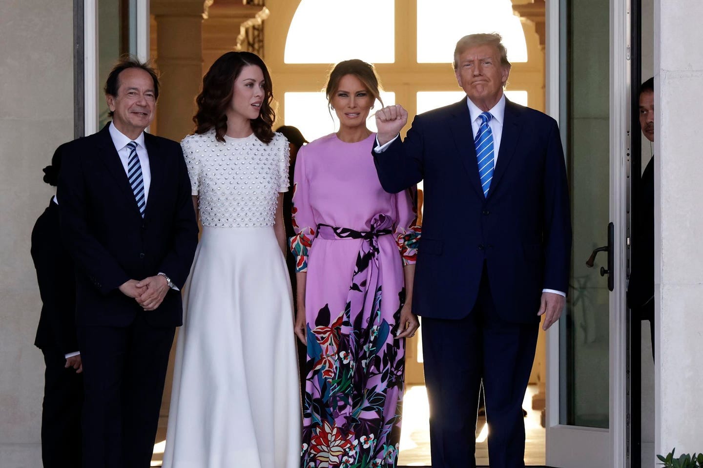 Former President Trump Arrives At A Fundraiser In Palm Beach, Florida