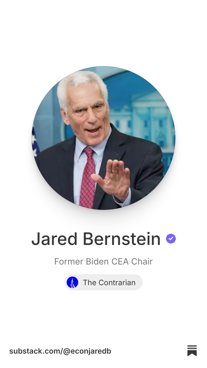 Jared Bernstein | Substack