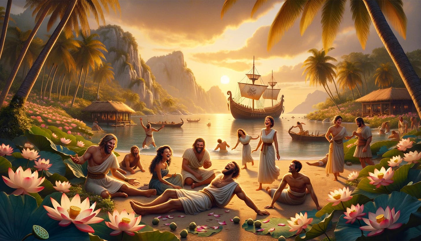 Odysseus and the Lotus-Eaters by DreamEscapeX on DeviantArt