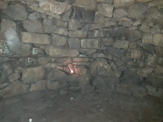 Chamber wall of Oldbridge souterrain.