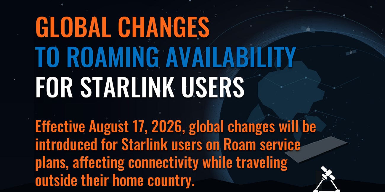Global Changes to Roaming Availability for Starlink Users