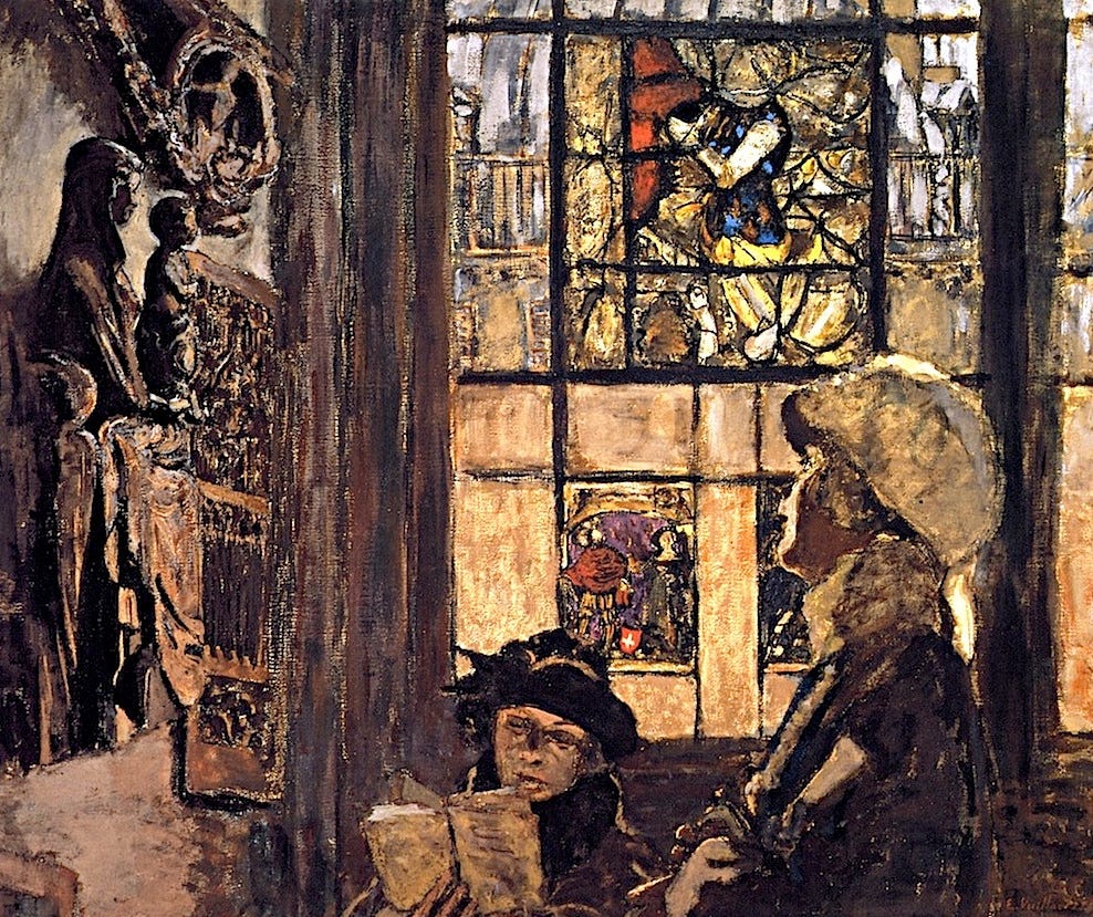 The Medieval Gallery at the Musée des Arts Décoratifs - Edouard Vuillard - 1922