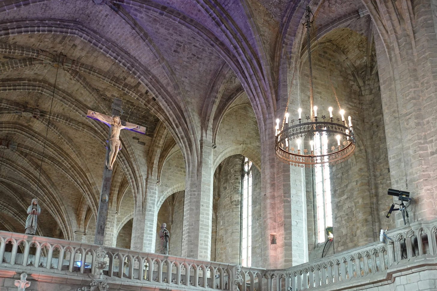  Arches of the Languedoc Gothic Style of La Chaise-Dieu, Auvergne, France 