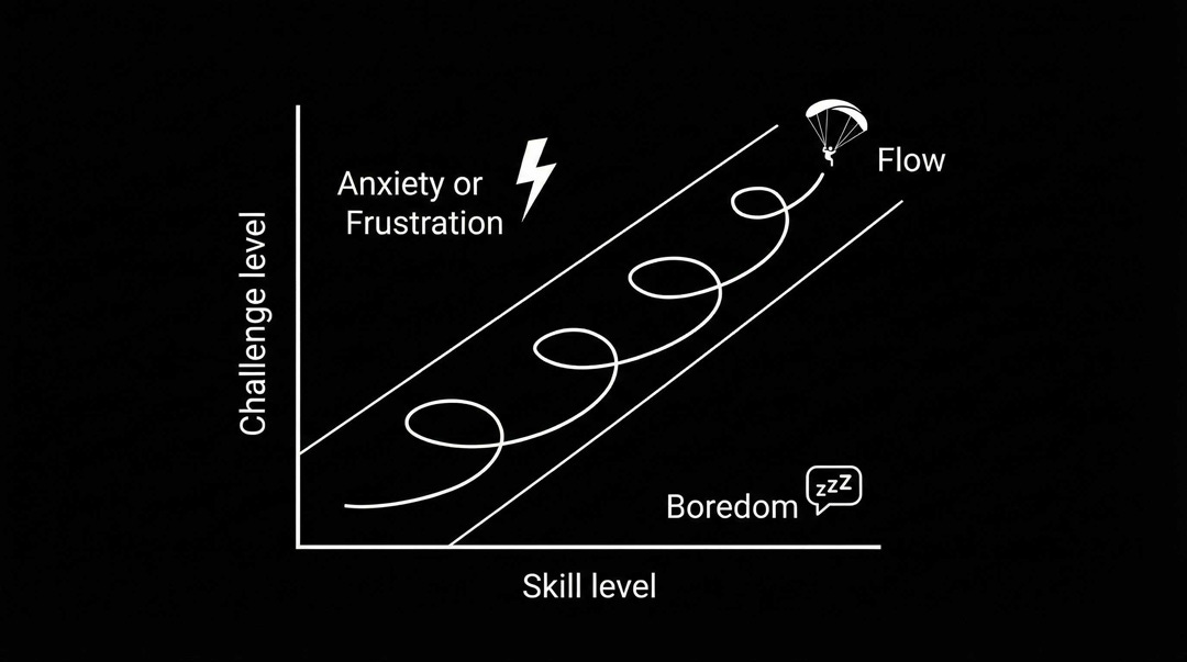 paraglider in the flow channel