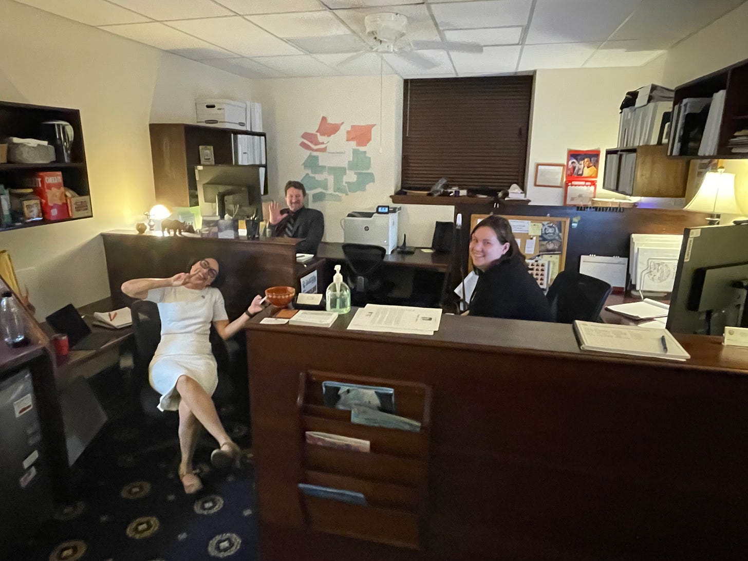Team Tobin poses while working hard for Senate District I