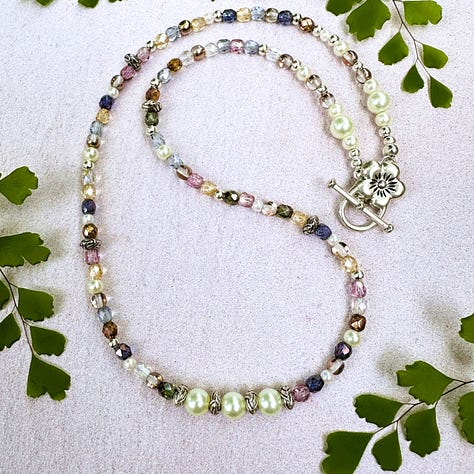 Handmade bead-weaving jewelry gallery featuring artisan earrings, necklaces, and bracelets crafted with seed beads, gemstones, and intricate woven patterns — unique handcrafted gifts by Bunny Chafowitz