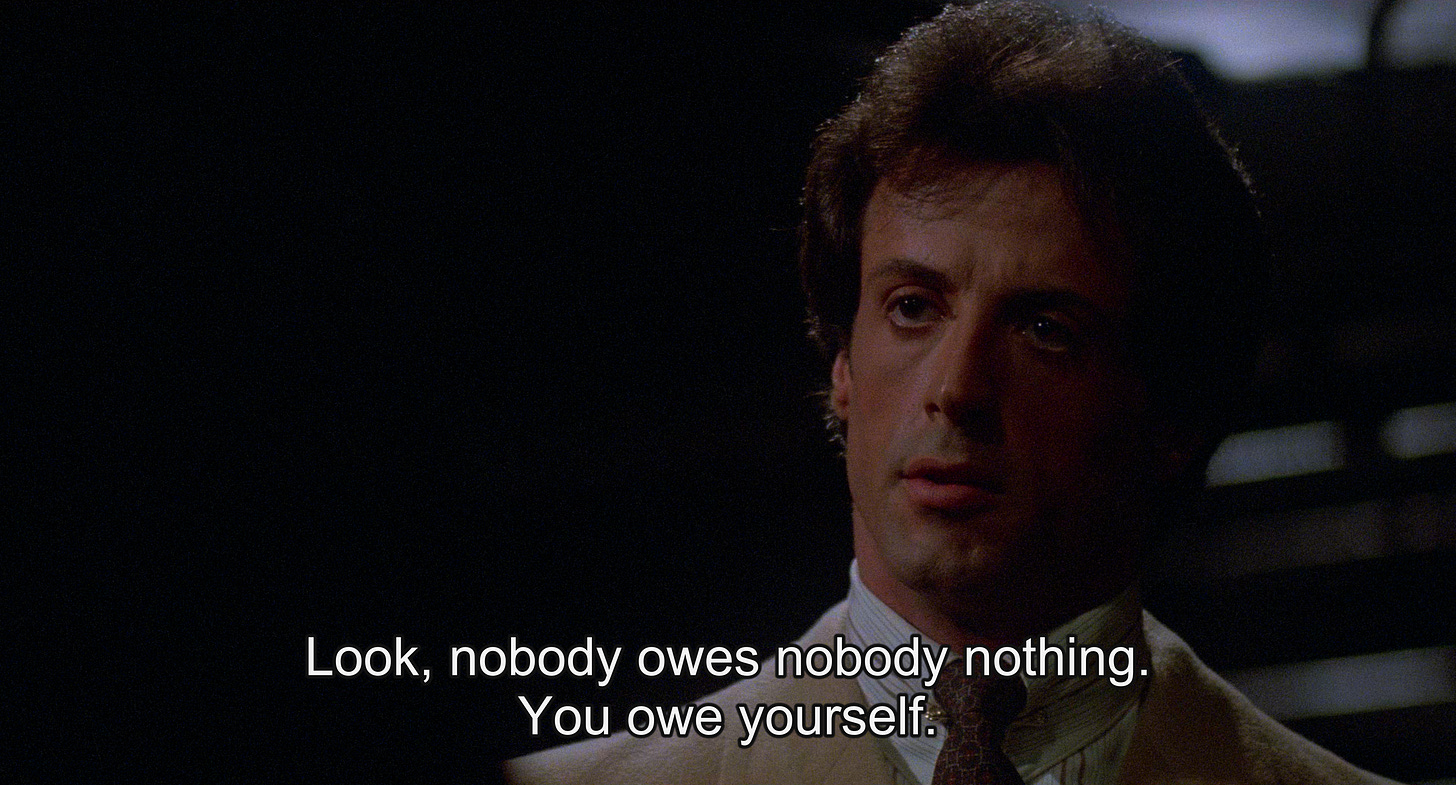 Sylvester Stallone as Rocky Balboa in "Rocky III"