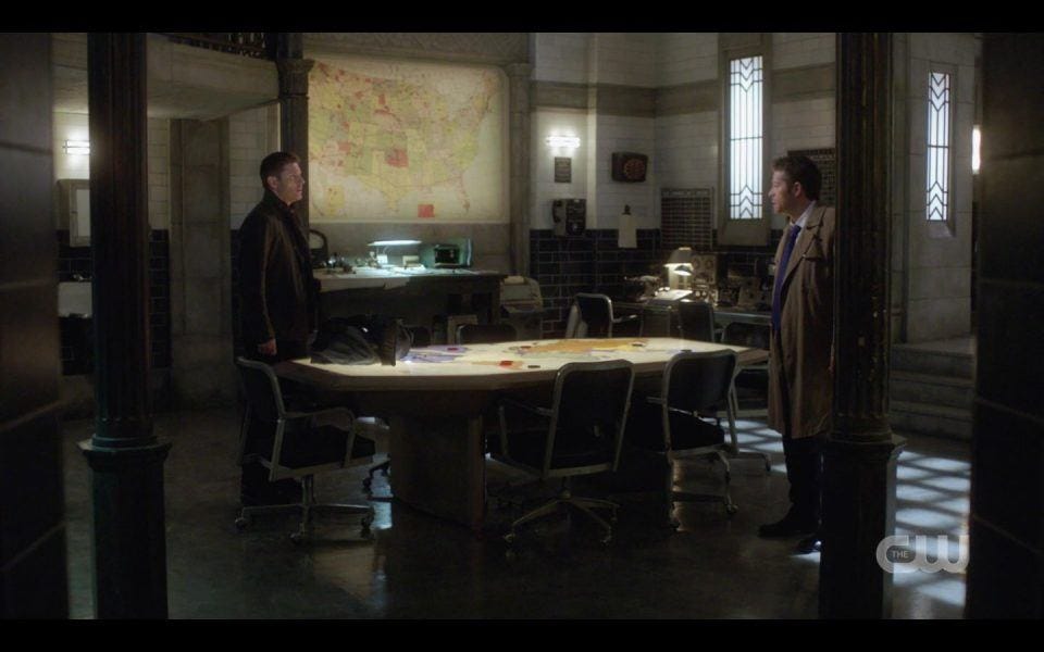 Dean Winchester Castiel in bunker angry Supernatural Dean Winchester Castiel in bunker angry Supernatural