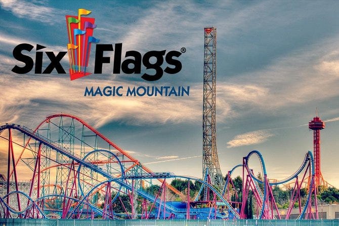 Six Flags Magic Mountain from Anaheim with Admission