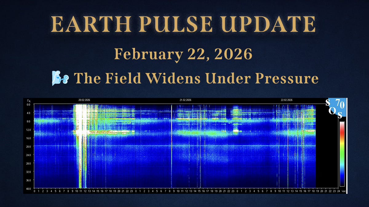 ⚡Earth Pulse Update - Feb 21 | 🌬️ The Field Widens Under Pressure