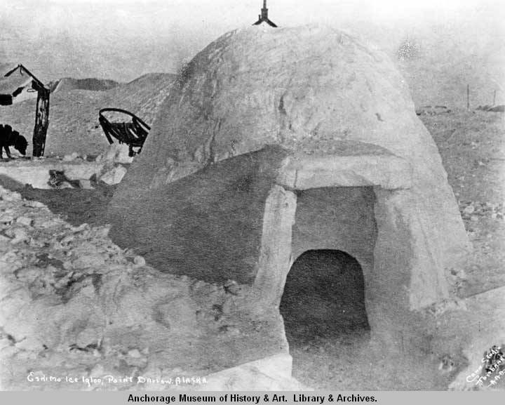 An igloo in Point Barrow, Alaska.