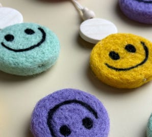 spinning tops, felt diffusers, scented oils
