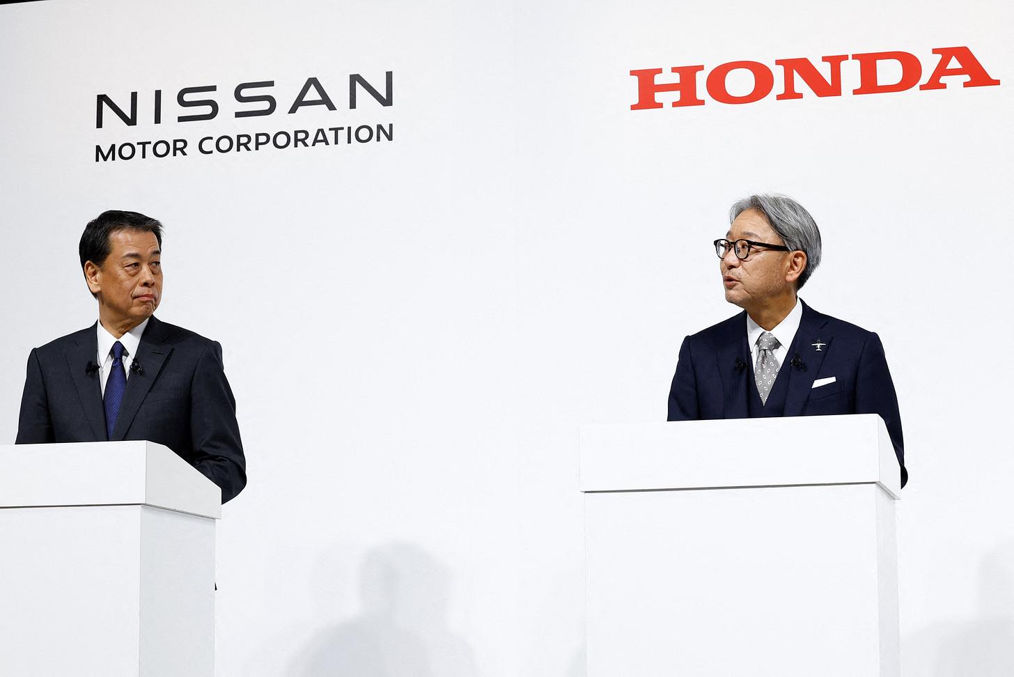 Honda, Nissan and Mitsubishi Motors hold a joint press conference on their merger talks