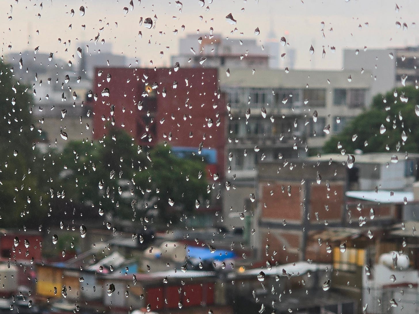 Raindrops on a window, Mexico City Raindrops on a window, Mexico City