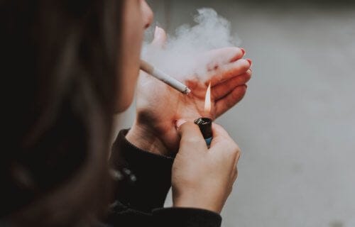 Smoking cigarette