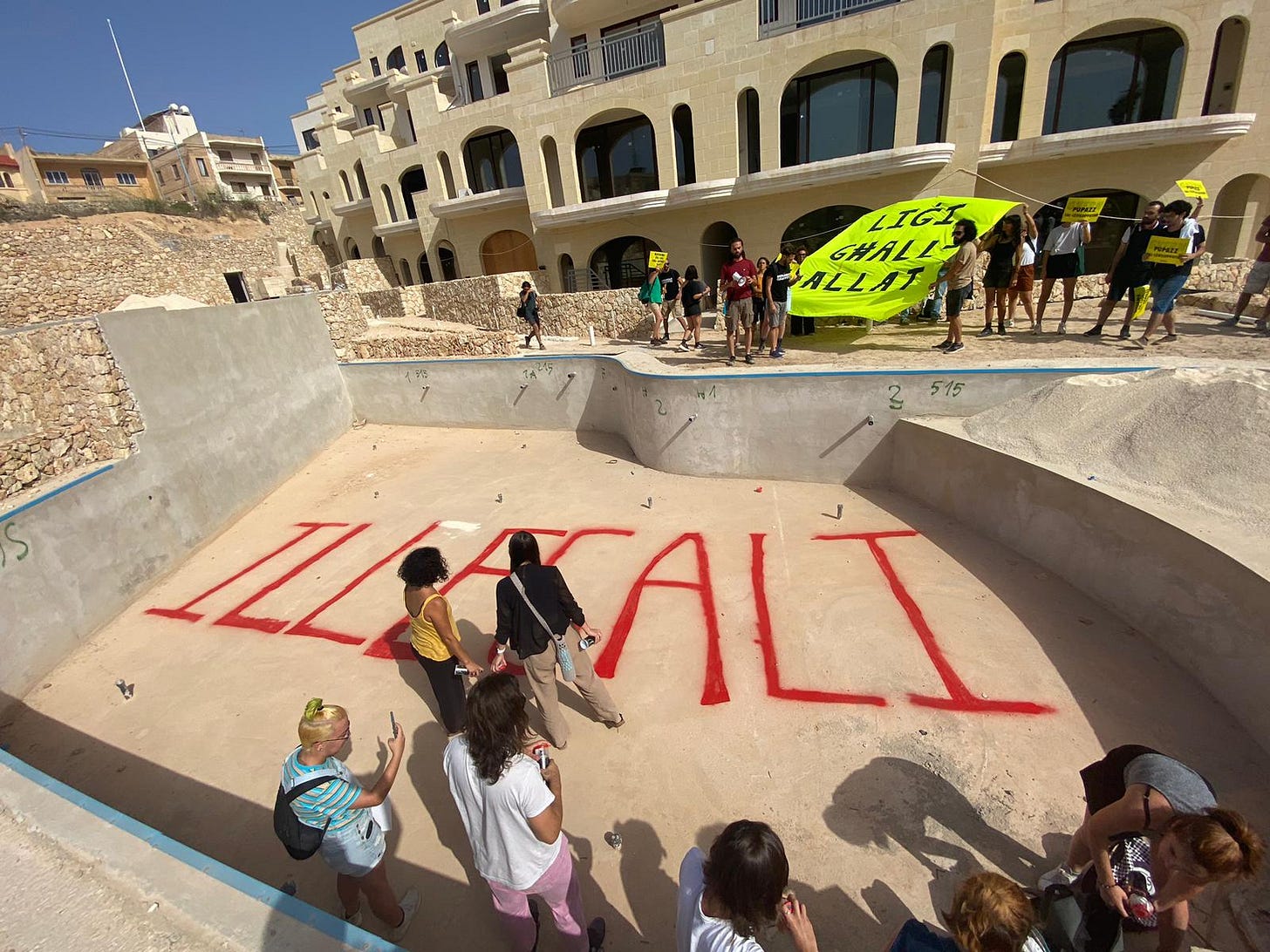 Illegally built swimming pools in Qala still stand despite court revoking the permit
