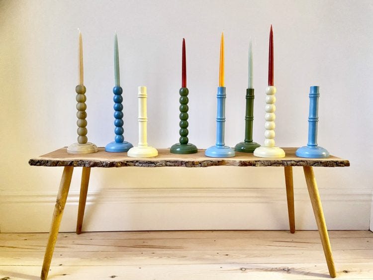 bobbin and bamboo candle holders from folie chambre bobbin and bamboo candle holders from folie chambre