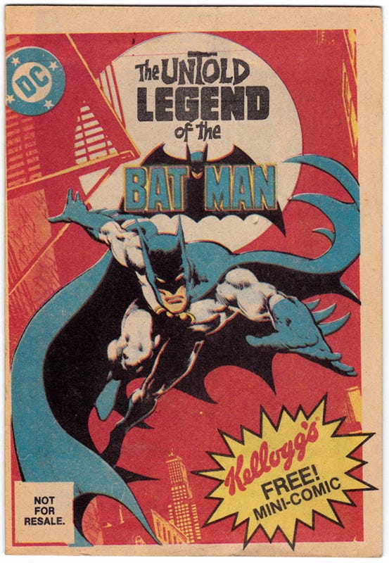 Tiny 16-page comics found in Kellogg's cereal.