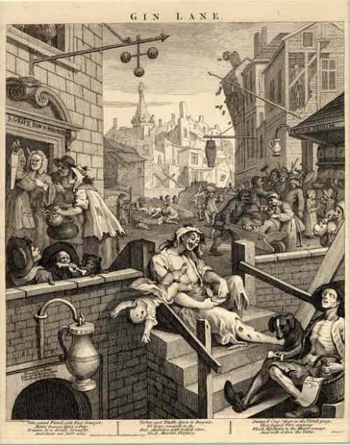 'Gin Lane' by William Hogarth, 1751 'Gin Lane' by William Hogarth, 1751