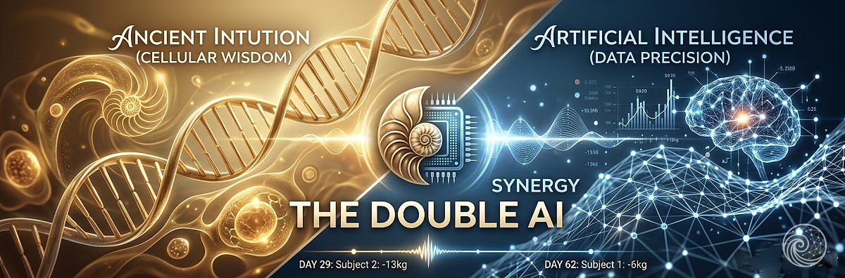 Golden-blue animation of the Golden Flow success after 1 and 2 months in of Subject 1 and 2