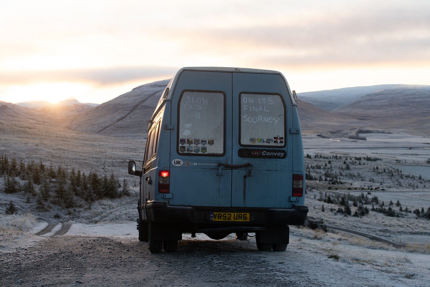 Iceland travel writing journal writer winter van travel journey LDV Convoy female traveller moss Thingvellir wind fear overcoming hot spring off road adventure