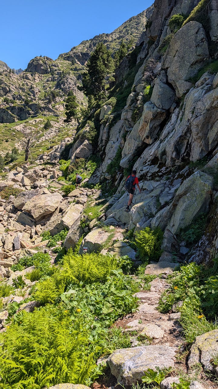 Technical terrain towards Refugi de Julca