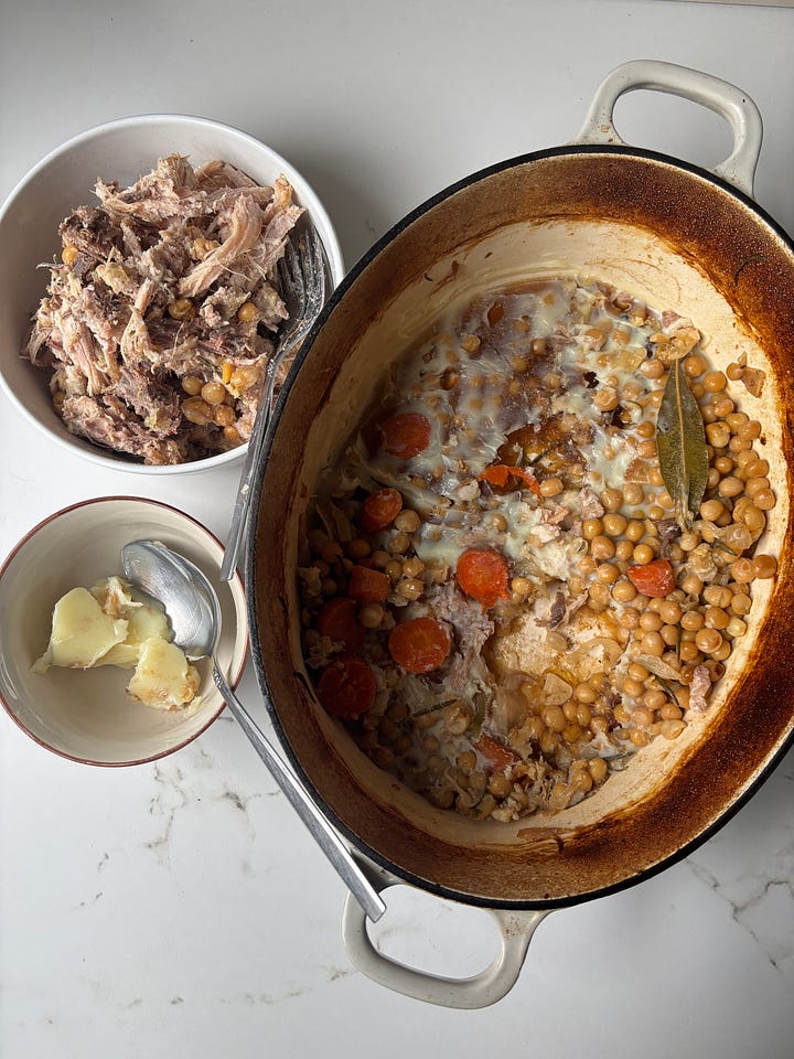 Braised pork cheeks