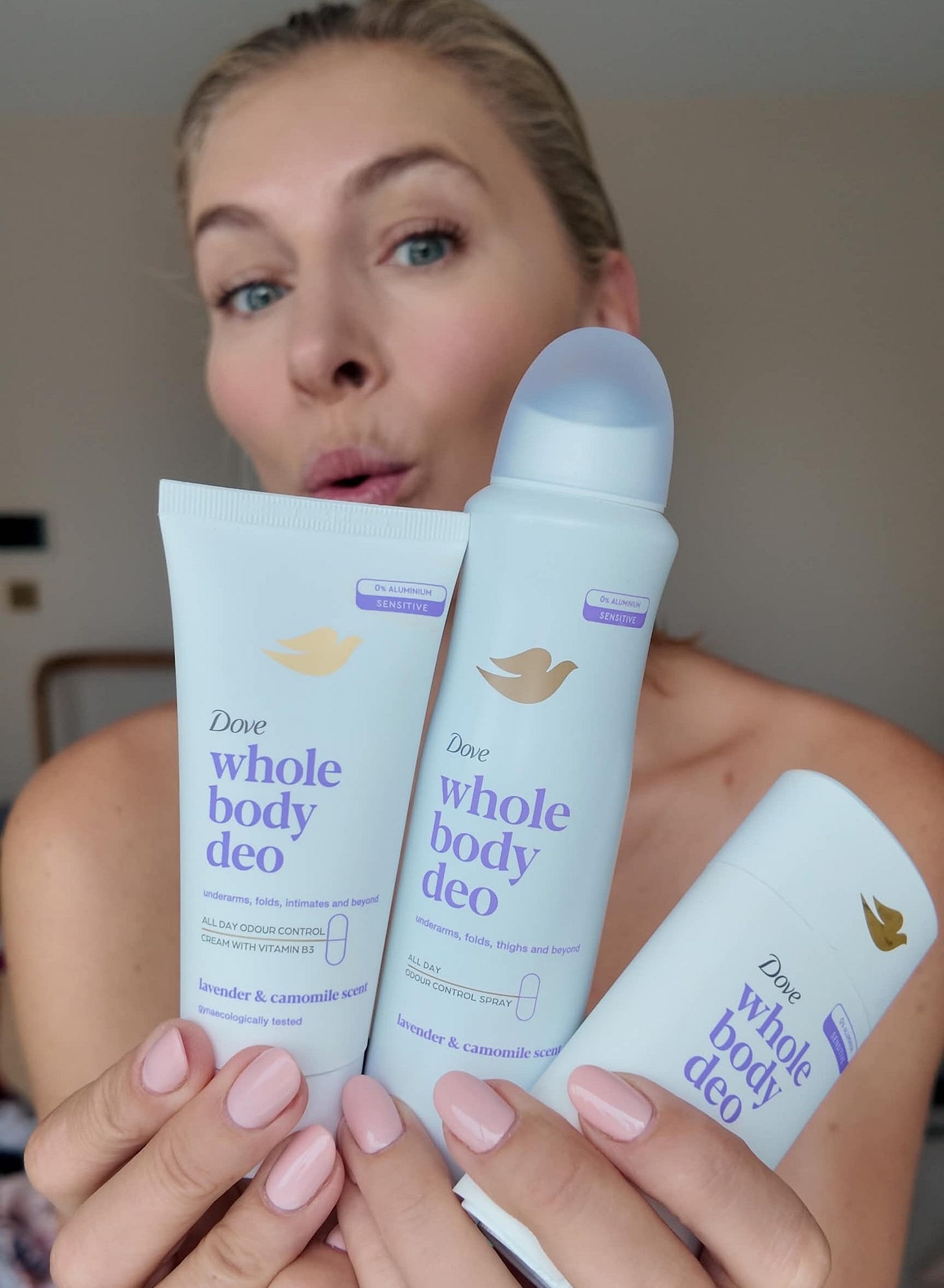 Louise Boyce with Dove Whole Body Deodorant