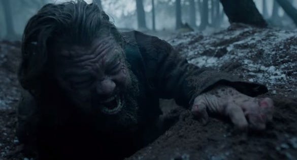 Leonardo DiCaprio stars in "The Revenant," a 2015 20th Century Fox release. Leonardo DiCaprio stars in "The Revenant," a 2015 20th Century Fox release.